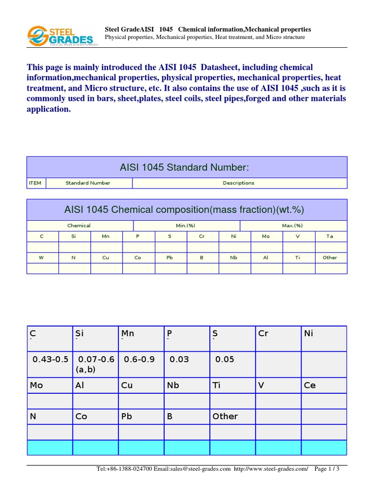 Aisi 1045 PDF | PDF | Rolling (Metalworking) | Pipe (Fluid Conveyance)