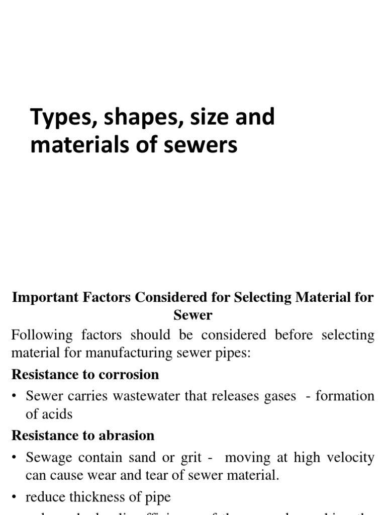 Hydraulic Design of Sewers PDF Sanitary Sewer Combined Sewer