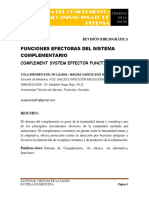 Funciones Efectoras Del Sistema Del Complemento PDF