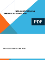 Pedoman Pengajuan Pembuatan Skripsi Bagi Mahasiswa