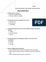 Flag Football - Quiz
