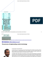 The process of implementing control technology - EE Publishers