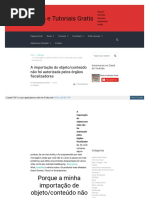 Www Dicasetutoriaisgratis Com Br a Importacao Do Objeto Cont