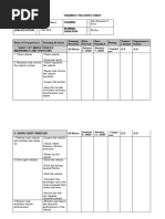 Training Progress Sheet on SWBL