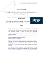 Convocatoria 1 Congreso Ciencias y Humanidades PDF
