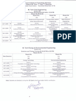 Date Sheet of M. Tech End Sem. Exam. Ndata Sheetov Dec 2019