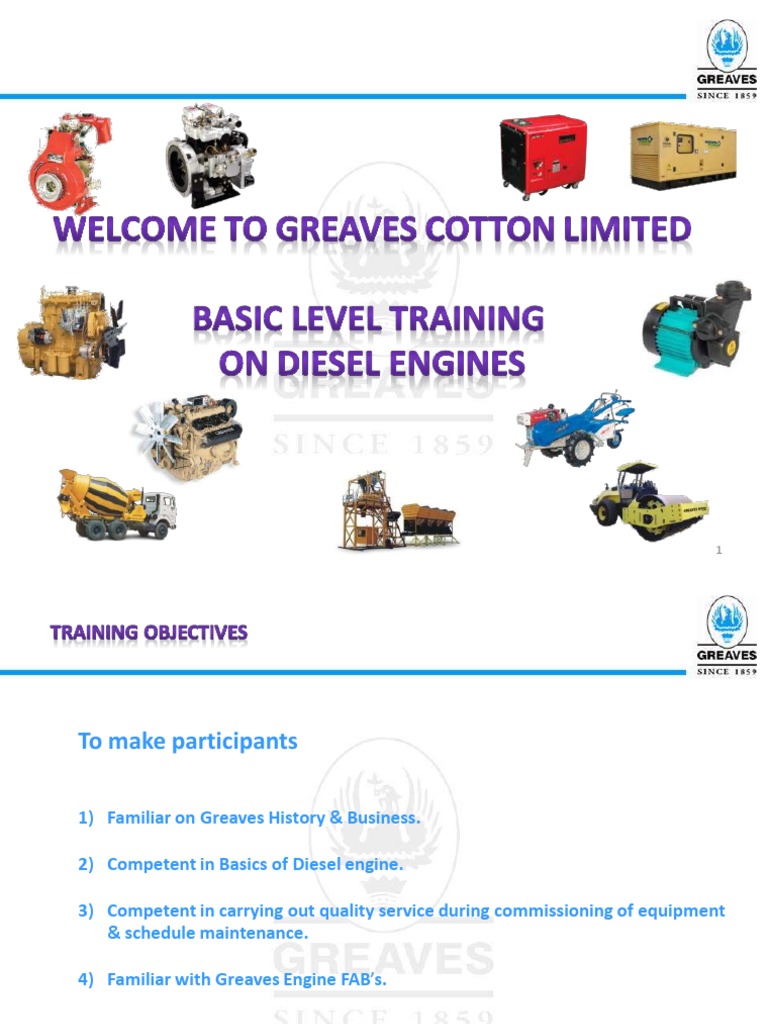 Greaves Diesel Engine Training Overview | PDF | Turbocharger | Internal ...