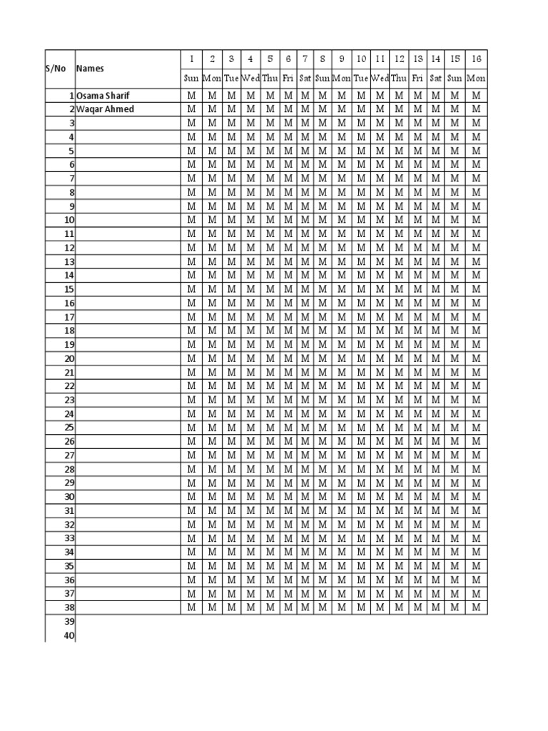 HK Duty Roster | PDF
