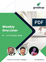 One Liner 8th To 14th October 2019