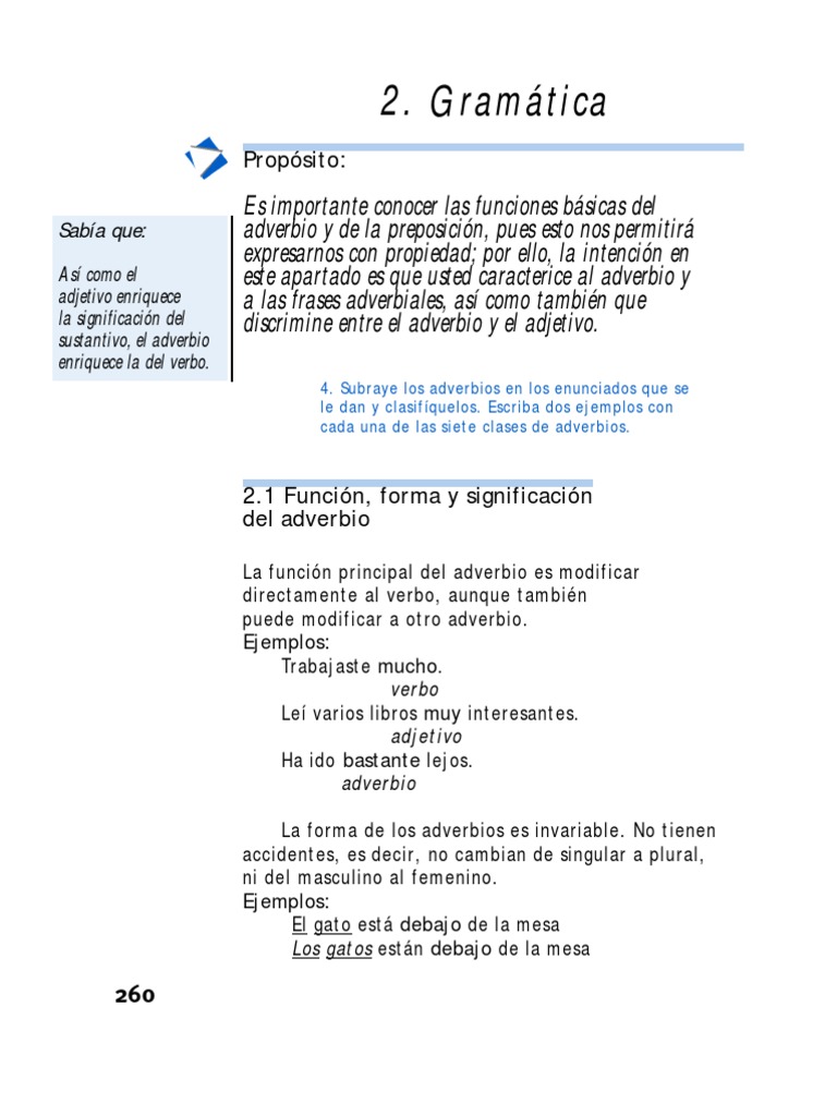 Clases y funciones de los adverbios | PDF | Adverbio | Mecánica del ...