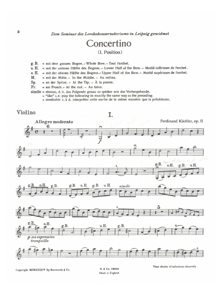 Kuchler Violin Concerto Op. 11 PDF PDF