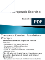 Foundational Concepts of Therapeutic Exercise and Physical Function