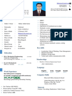 CV of Mechanical Engineer PDF