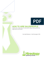 How to Hire Salespeople