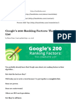 Google's 200 Ranking Factors - The Complete List PDF