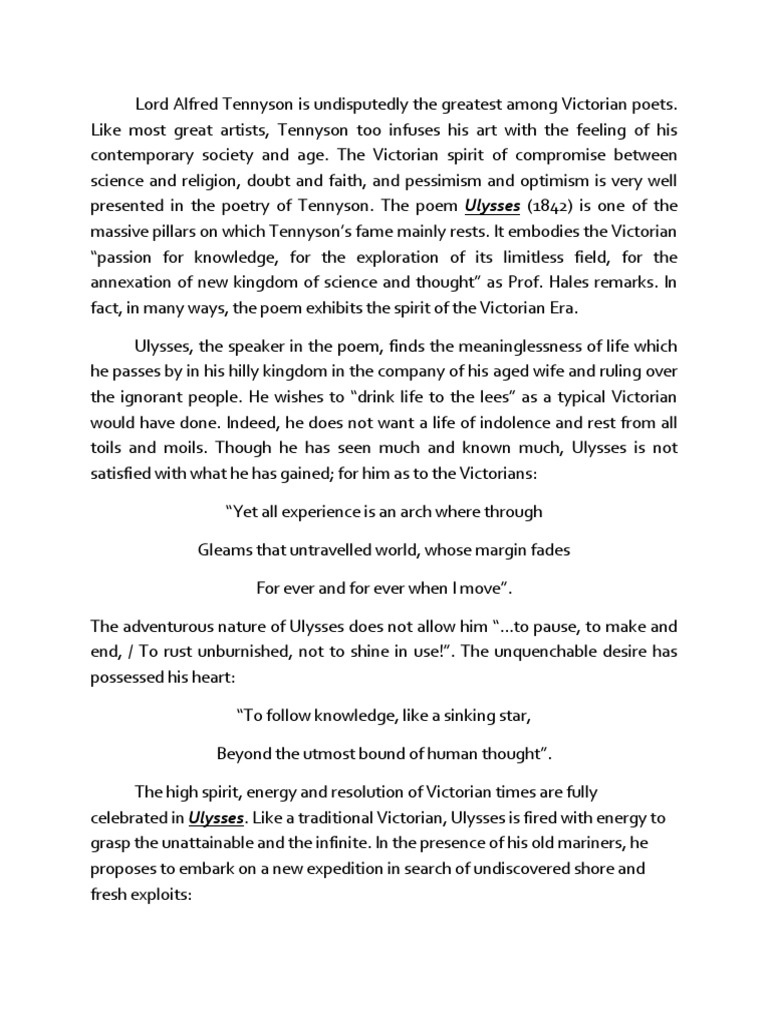 Ulysses As A Ppem of Escape. | PDF