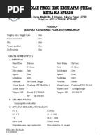Format Asuhan Kebidanan (Askeb) Pada Ibu Bersalin