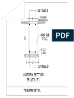 Tie Beam Detail for Uniform Section TB1 (9"X12