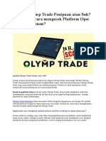 Apakah Olymp Trade Penipuan Atau Sah? Bagaimana Cara Mengecek Platform Opsi Adalah Penipuan?