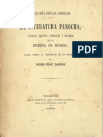 Cassou, P. - La Literatura Panocha Leyendas, Cuentos, Perolatas y Soflamas de La Huerta de Murcia... (1895)