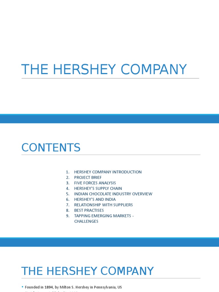 Hershey India PVT LTD | PDF | Chocolate | Supply Chain