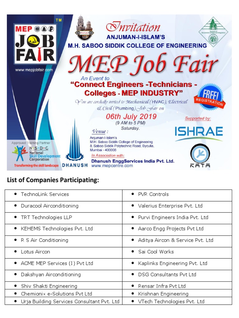 MEP Companies Participation List | PDF | Business | Technology ...