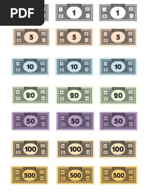 Monopoly Money Template
