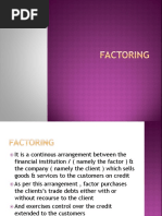 Factoring, Forfaiting, Discounting