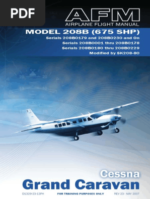 Airplane Flight Manual (1511 Pages) PDF | PDF | Horsepower | Takeoff