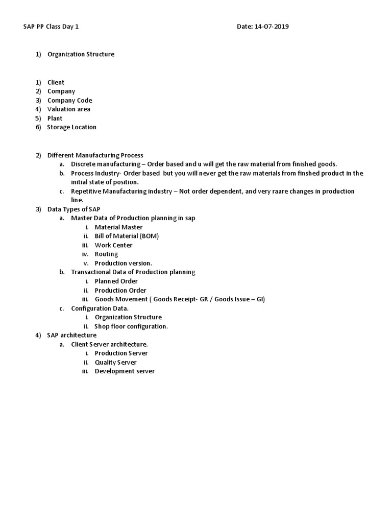 SAP PP Overview and Implementation Guide | PDF | Information Technology ...