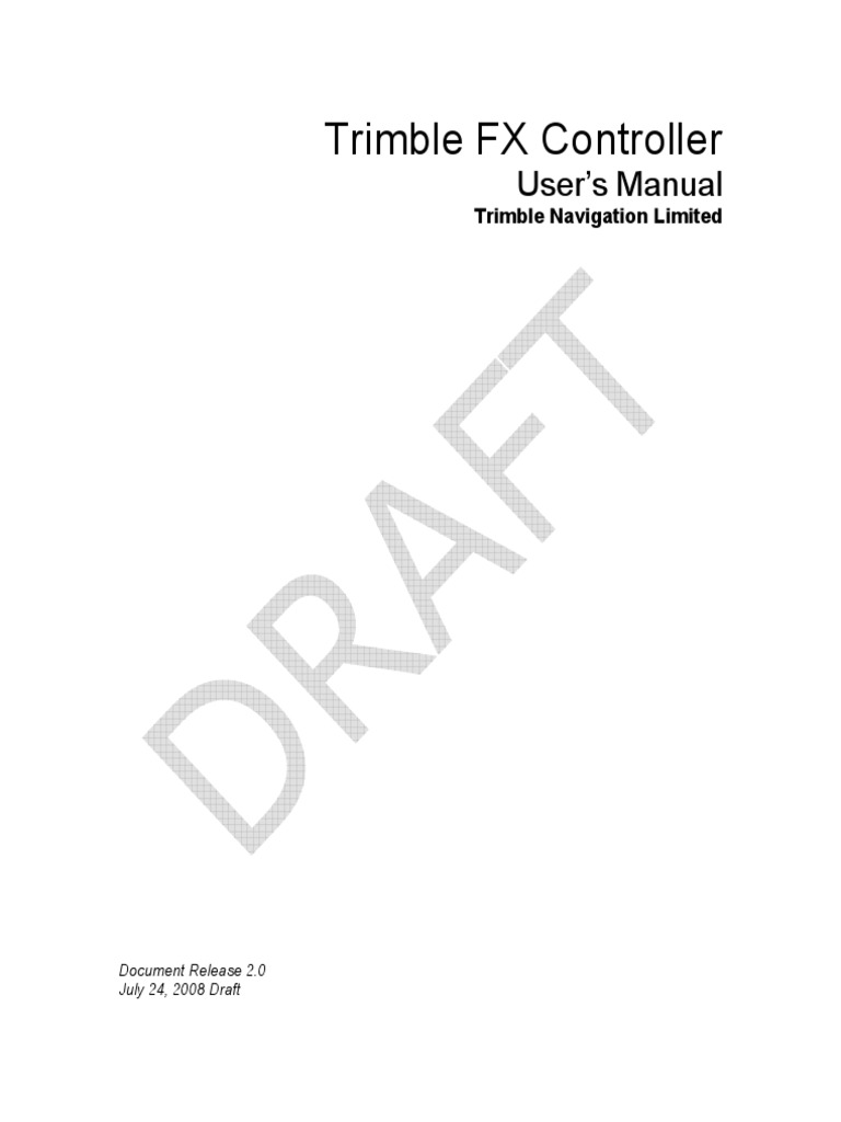 Trimble FX Controller User Guide PDF | PDF | Image Scanner | 3 D ...