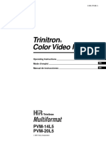 Sony PVM 14L5 - 20L5 Operation Manual