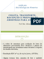 Coleta, transporte e preparo de amostras de alimentos para análise