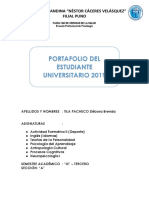 PORTAFOLIO DEL ESTUDIANTE 2019-I PSICOLOGIA
