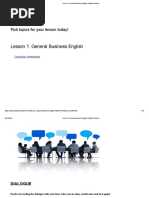 Lesson 1 - General Business English - Cambly Content