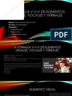 La Fórmula V-V-V de Elementos Visuales, Vocales