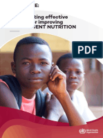 WHO - Guidelines - Implementing Effective Actions For Improving Adolescent Nutrition