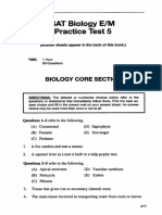 SAT 2 Biology Practice Test