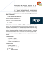 Informe de Actuacion Frente A Simulacro Realizado en Las Instalaciones de La Universidad Andina Nestor Caceres Velasquez