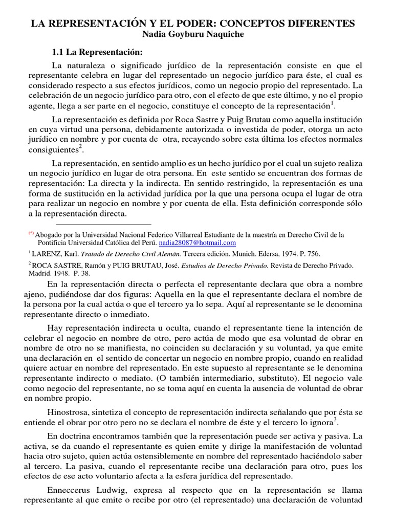 La Representacion y El Poder | PDF | Legislación | Virtud
