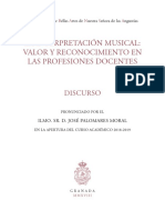 La Interpretación Musical: Valor y Reconocimiento en Las Profesiones Docentes