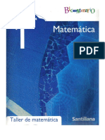 Taller de Matematicas Libro 1 Medio Bicentenario Editorial Santillana