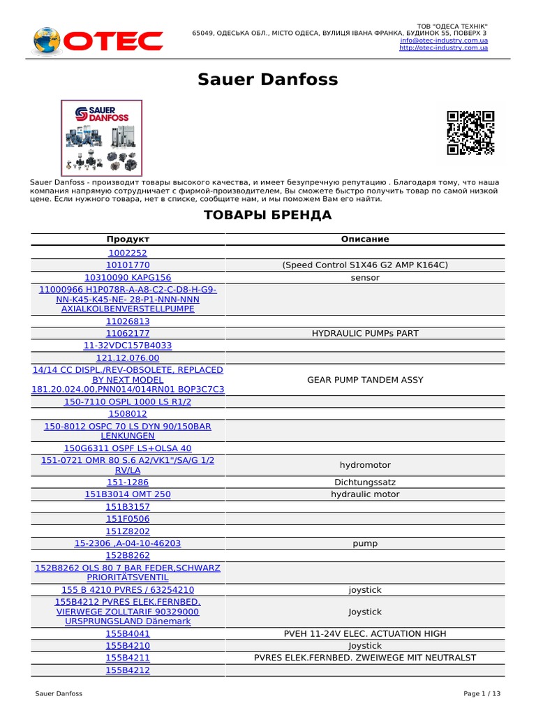 Sauer danfoss parts lookup Sauer danfoss parts lookup