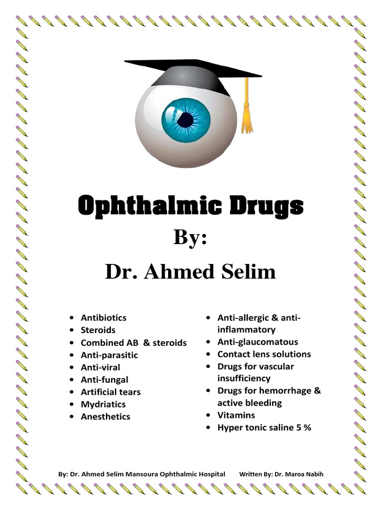 Ophthalmic Drugs PDF PDF Medical Treatments Pharmacology