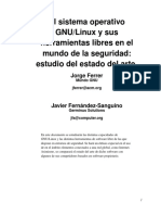 El Sistema Operativo GNU-Linux y Sus Herramientas Libres en El Mundo de La Seguridad. Estudio Del Estado Del Arte PDF