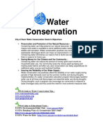Water Conservation Goals & Objectives