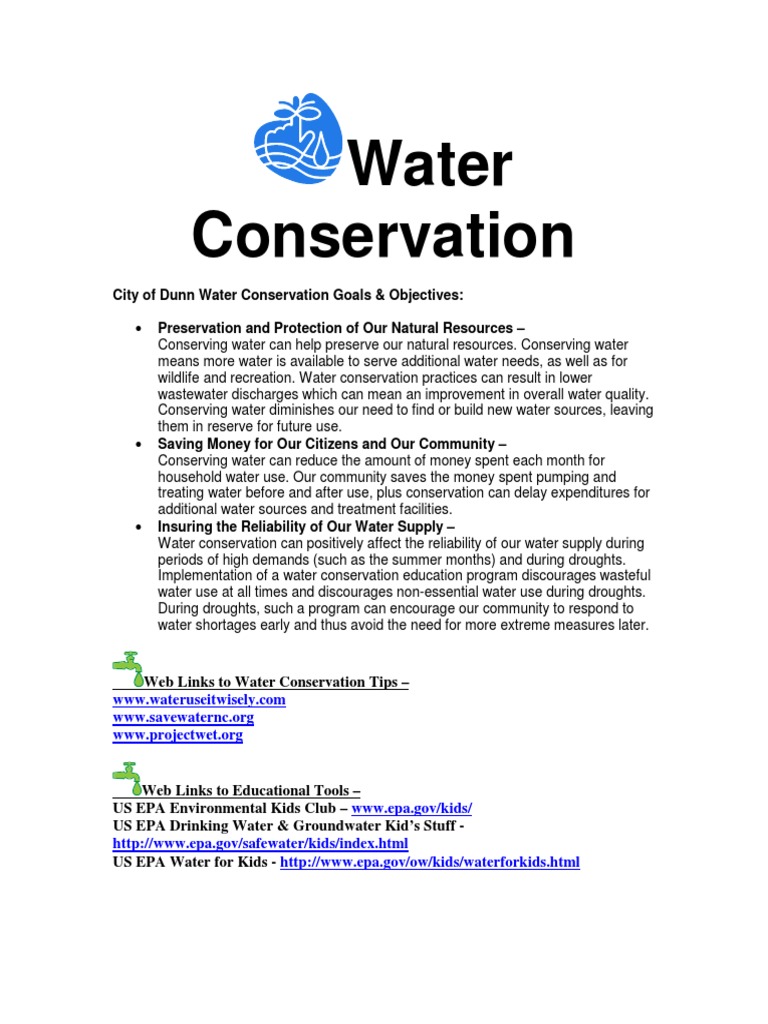 Water Conservation Goals & Objectives PDF