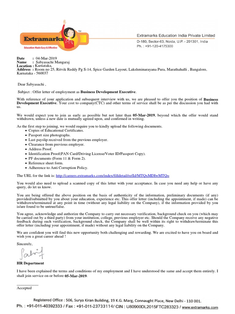 Business Development Executive Offer | PDF | Identity Document ...