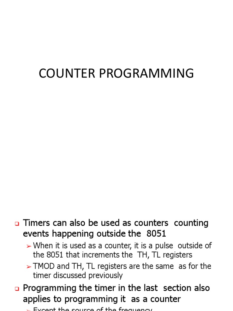 Counter Programming | PDF | Timer | Computer Engineering