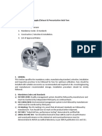 Axial & Centifugal Jet Fans Specification